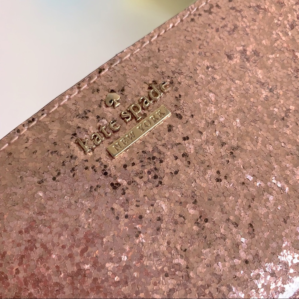 Pink Glitter Kate Spade Bifold Wallet